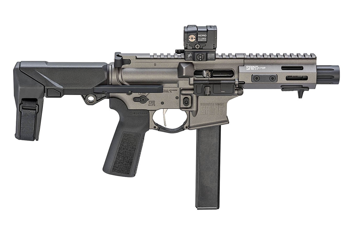 Springfield SAINT Victor 9mm Firstline PDW with 5.5 Inch Barrel and SB Tactical HBPDW Brace